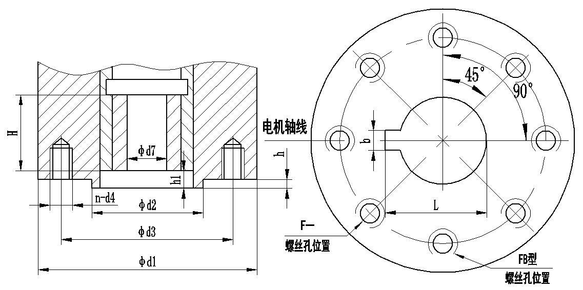 Q型角行程草莓视频下载APP執行器連接尺寸圖